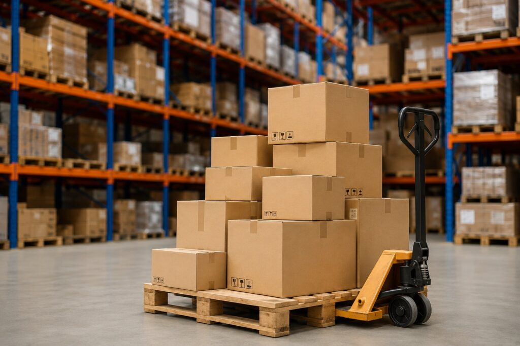 Amazon FBA wholesale suppliers UK warehouse with bulk products and pallet inventory